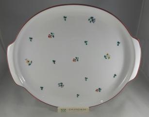 Gmundner Keramik-Platte/Kuchen mit Griffen 36
